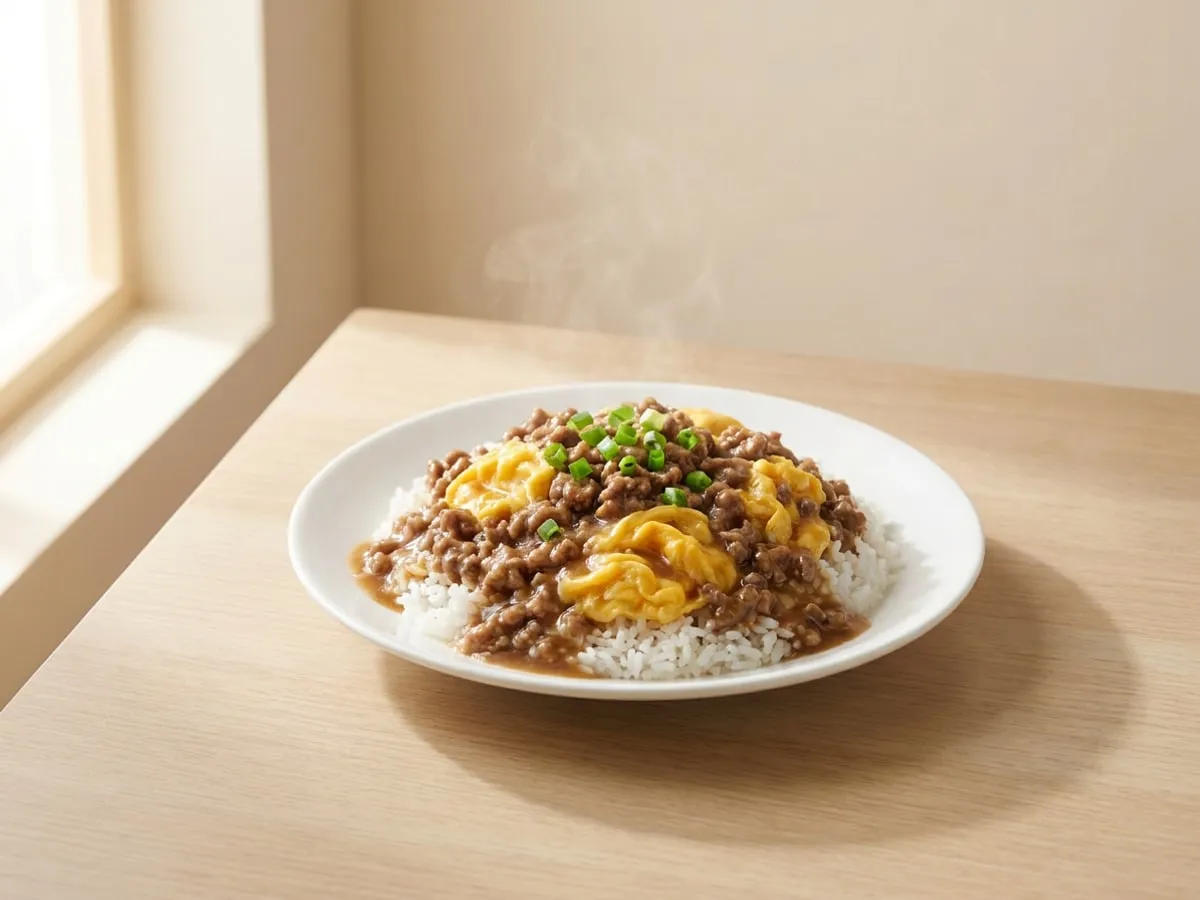 窩蛋牛肉飯