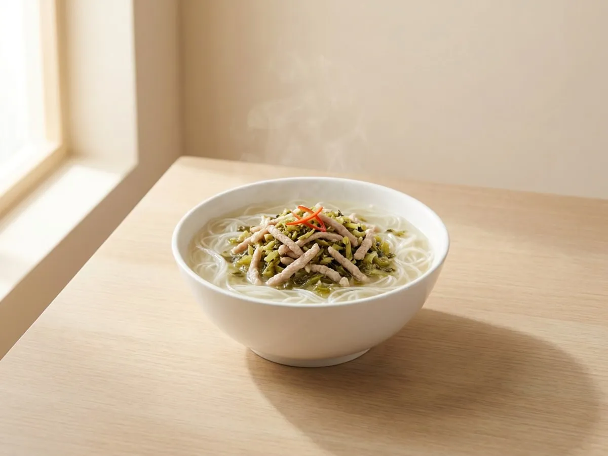 雪菜肉絲湯米