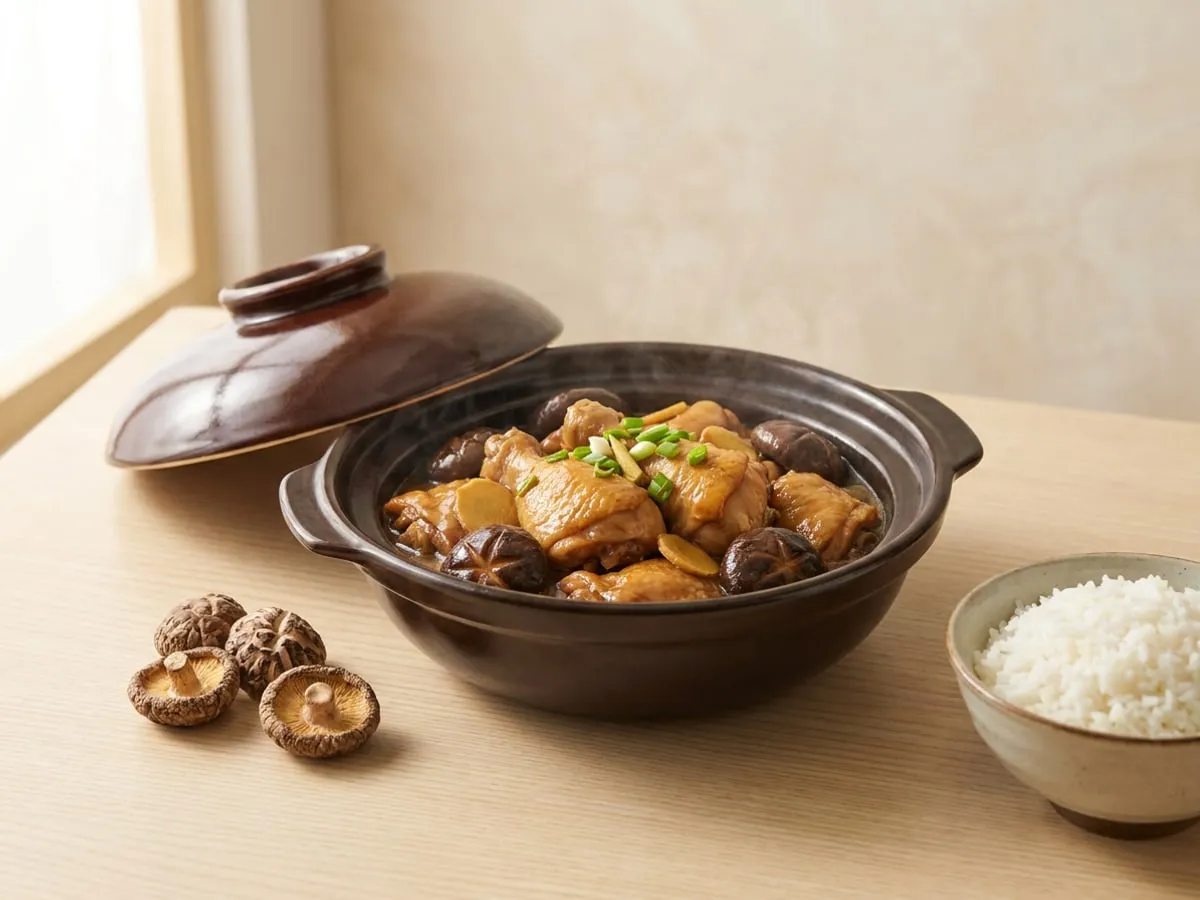 冬菇炆雞