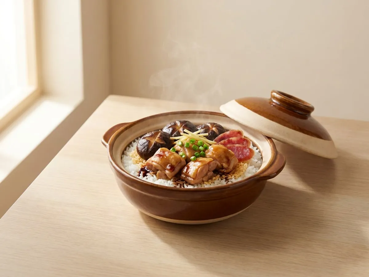 北菇滑雞煲仔飯