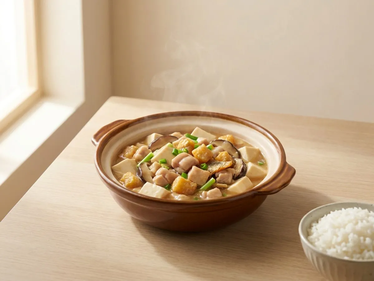 鹹魚雞粒豆腐煲