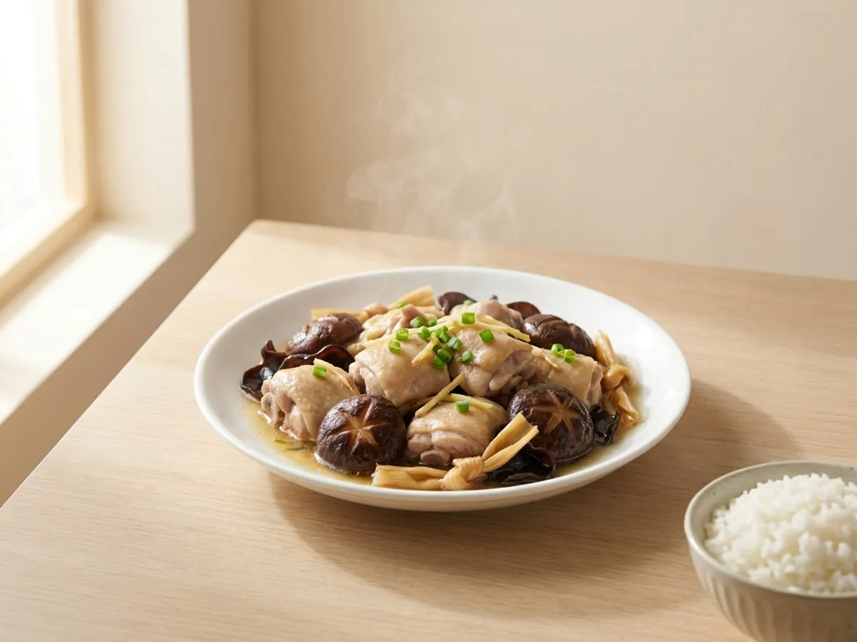 冬菇蒸雞