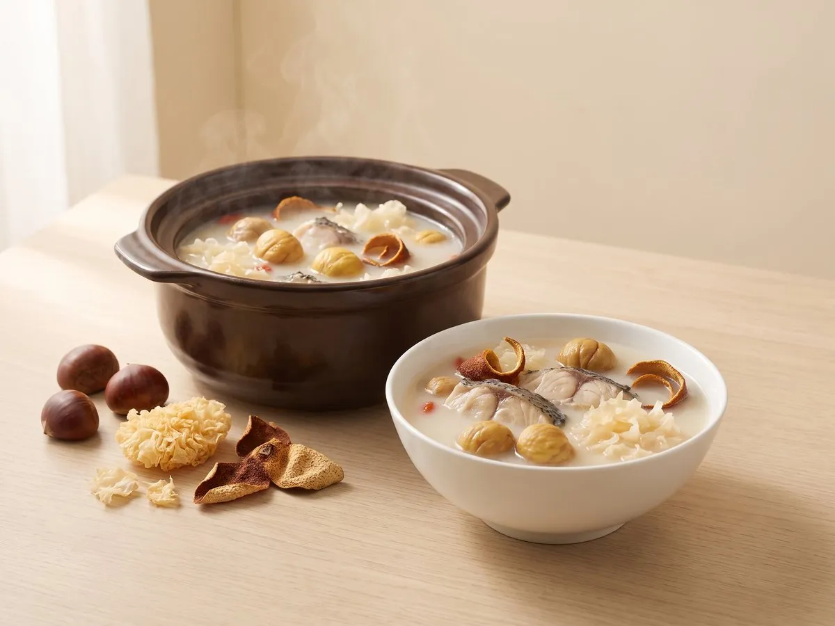 栗子雪耳鯽魚湯