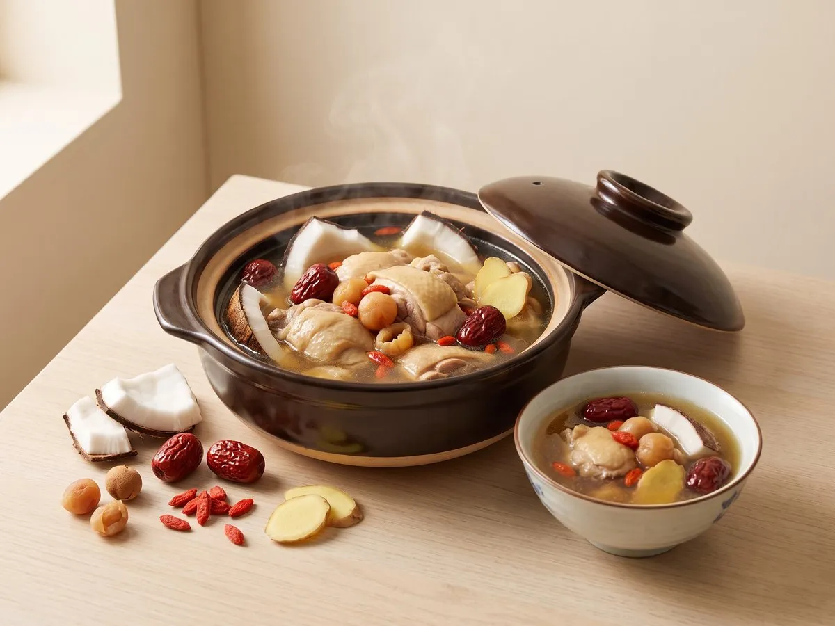 椰子紅棗雞湯