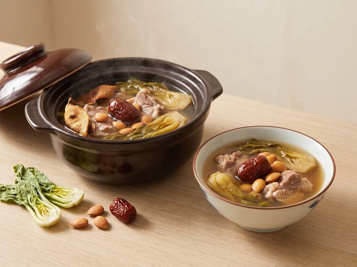 白菜乾南北杏蜜棗豬骨湯(菜乾湯)