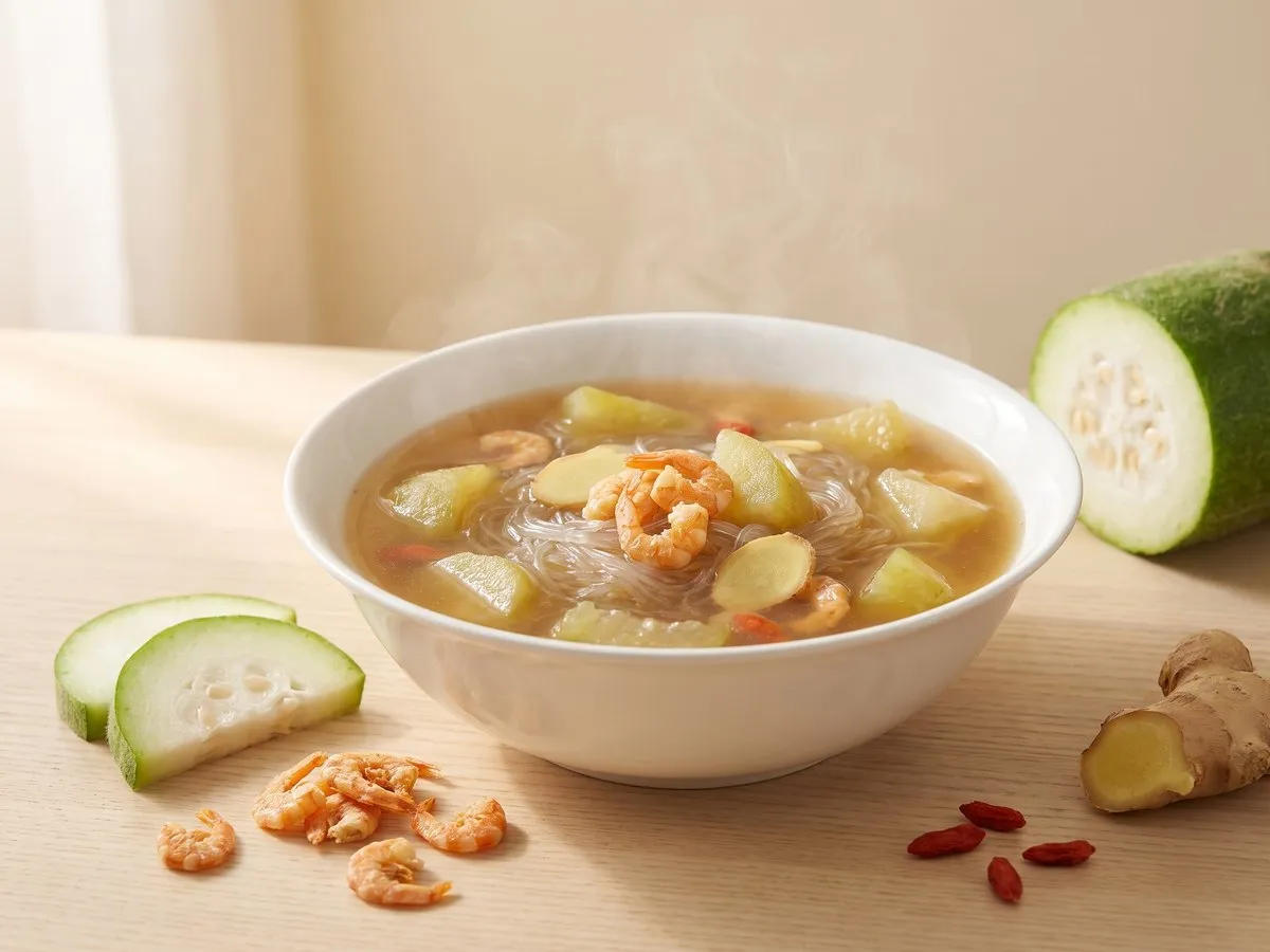 節瓜粉絲蝦米湯