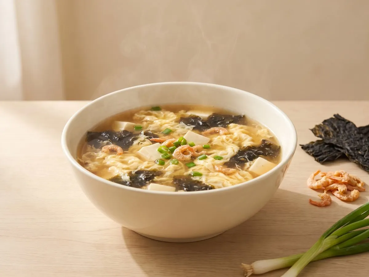 紫菜蛋花湯（紫菜豆腐蛋花湯）
