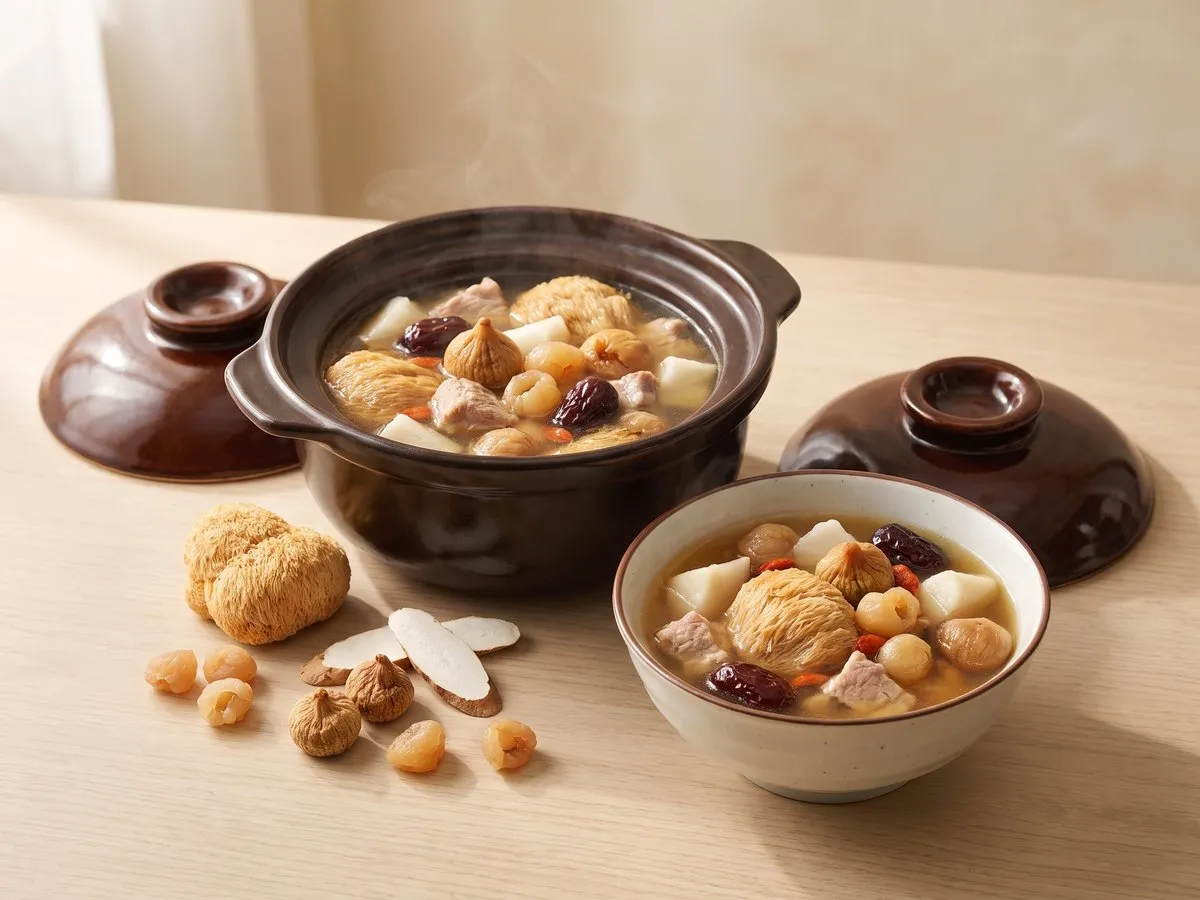 猴頭菇淮山無花果瘦肉湯