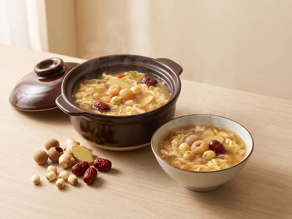 龍眼肉蓮子雞蛋湯