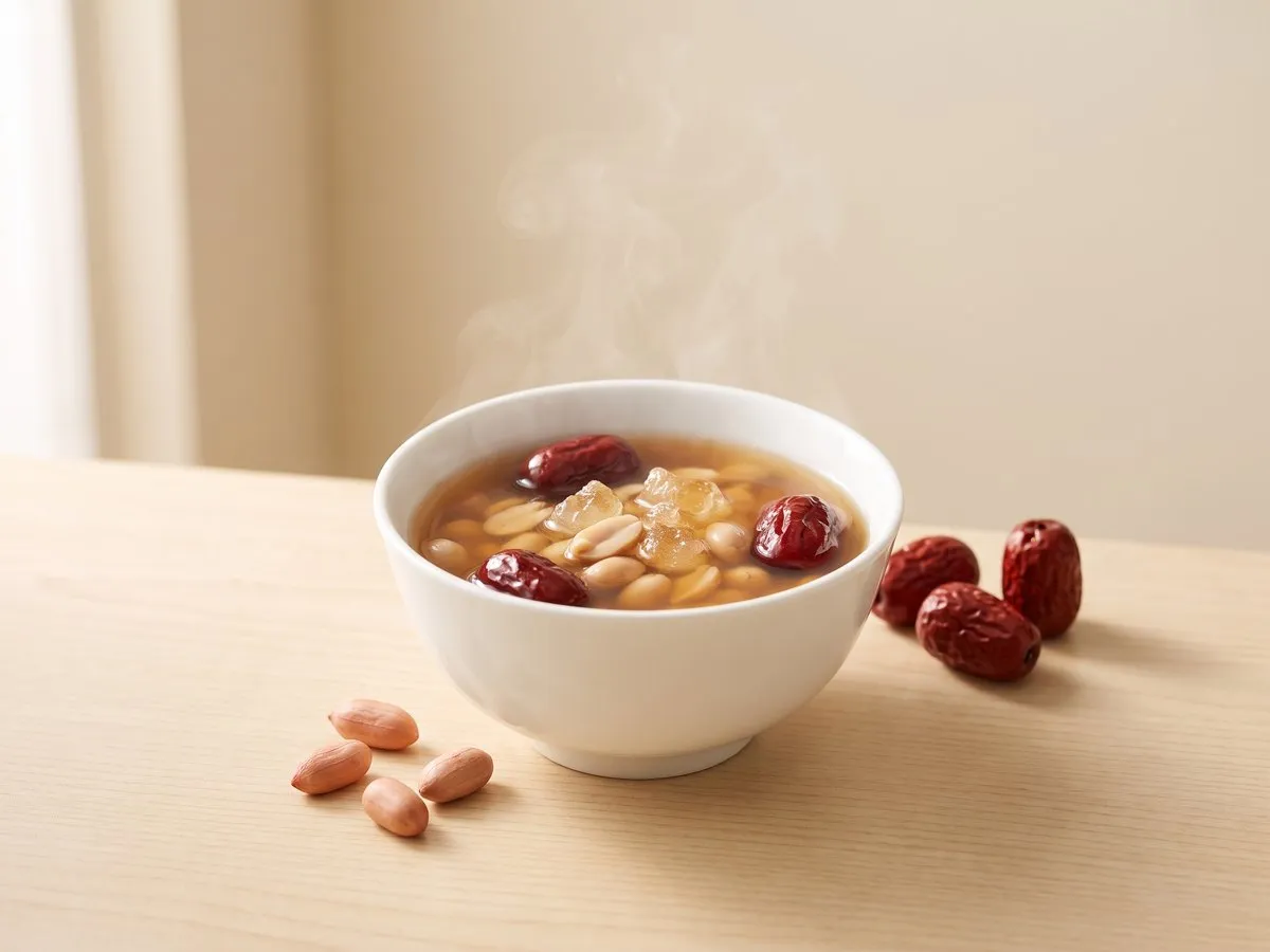 花生紅棗糖水