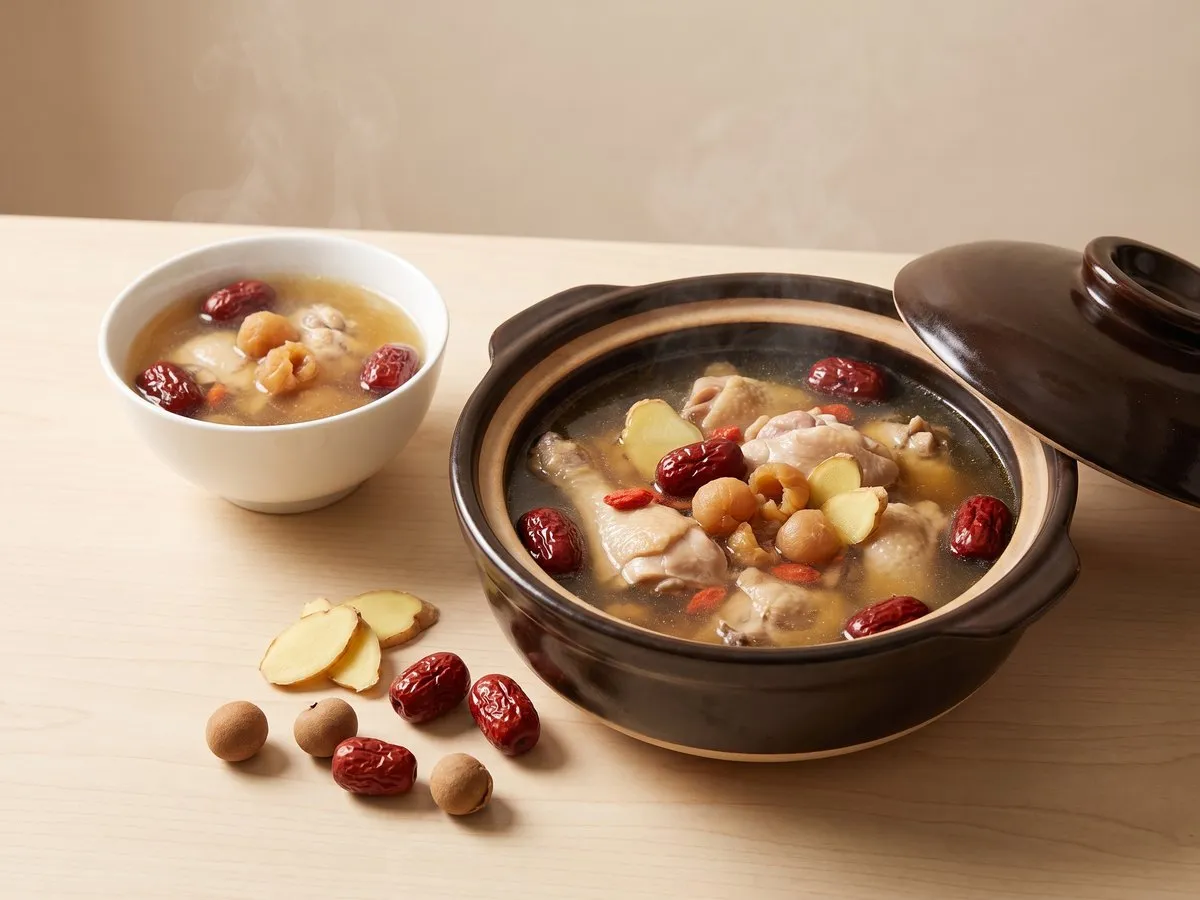 紅棗桂圓雞湯