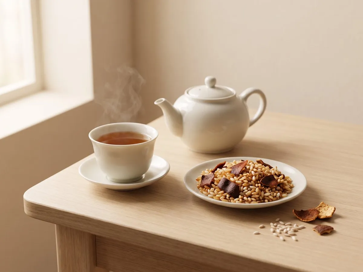 陳皮炒米茶