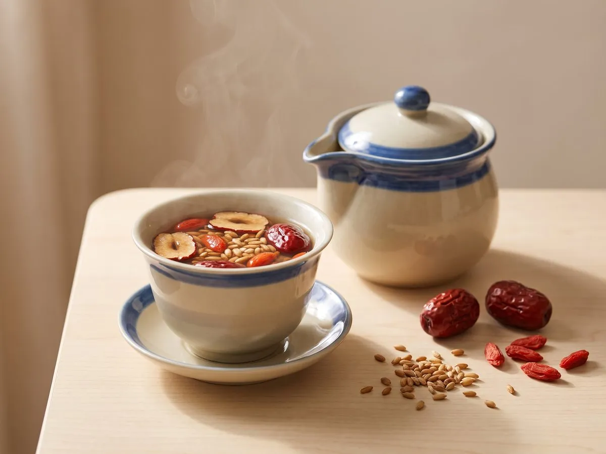 紅棗杞子炒米茶