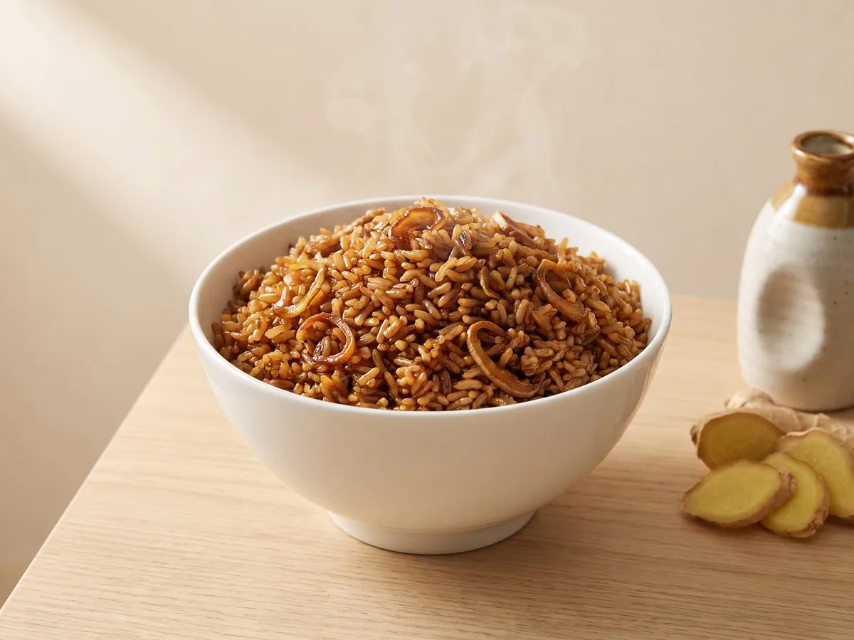 麻油薑茸炒飯
