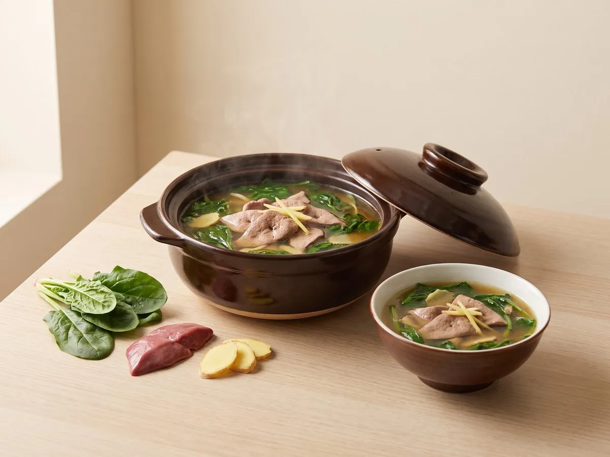 菠菜豬肝湯