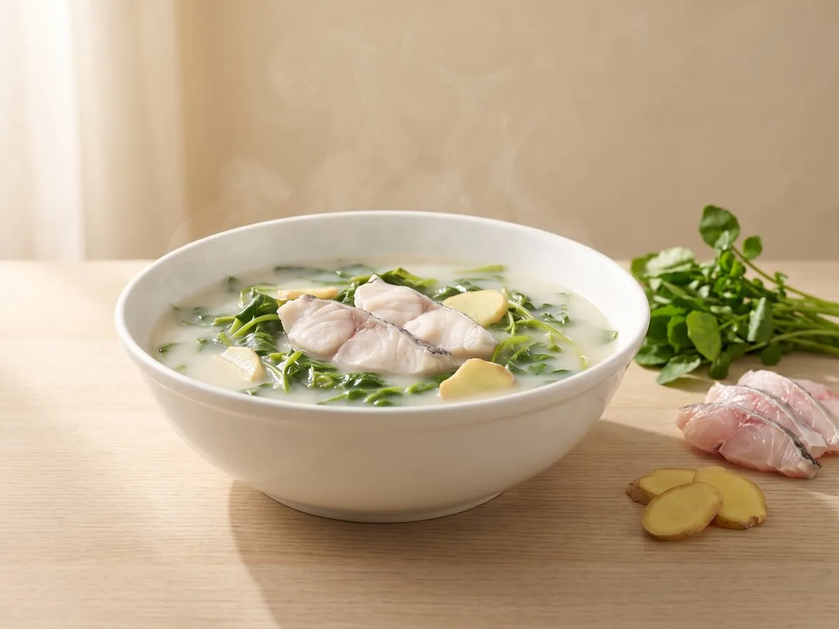 西洋菜魚片湯（西洋菜滾鰂魚／魚片湯）