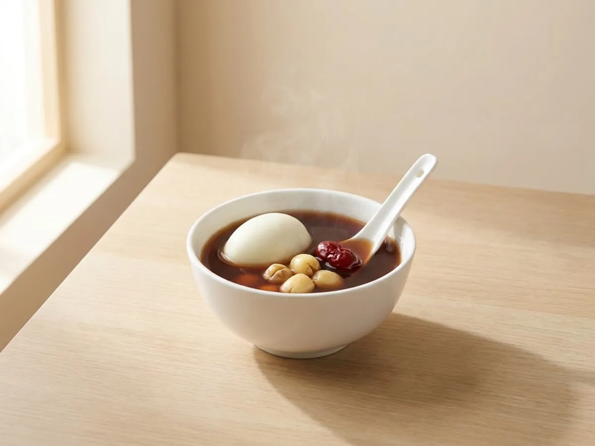 桑寄生蓮子蛋茶